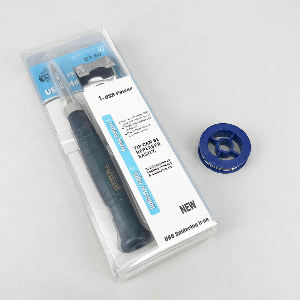 Portable USB powered soldering iron set