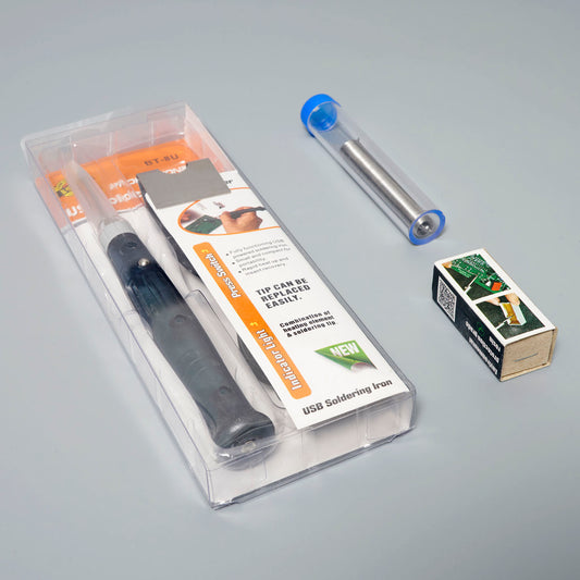 Portable USB powered soldering iron set
