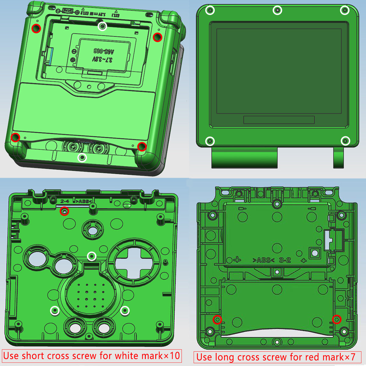 GBA SP Custom Mirror Shell