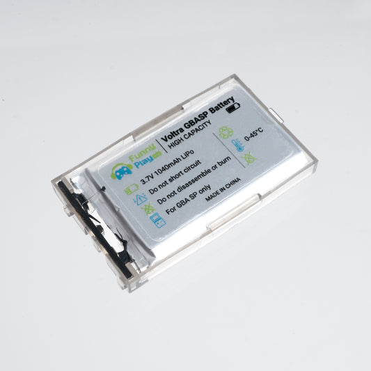 GBA SP Rechargeable 950mAh / 1040mAh LiPo MaxPlay Battery Mod